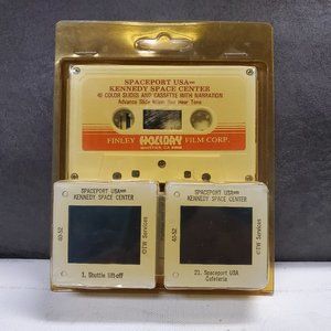 Souvenir - Vintage - Spaceport Kennedy Space Center - Cassette & 40 Slides